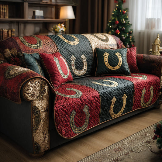 Homestead Horseshoe Quilted Sofa Cover NCU0LDH023