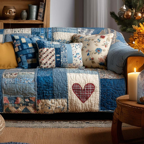 Homestead Patch Quilted Sofa Cover NCU0NNT2715