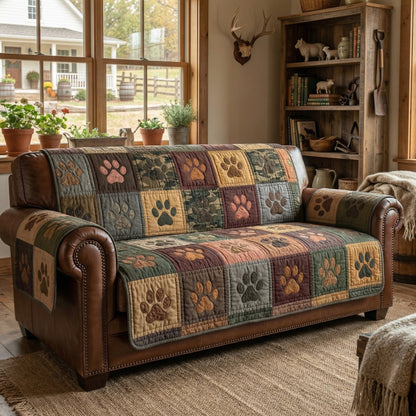 Homestead Paw Trail Quilted Sofa Cover NCU0PTT3028