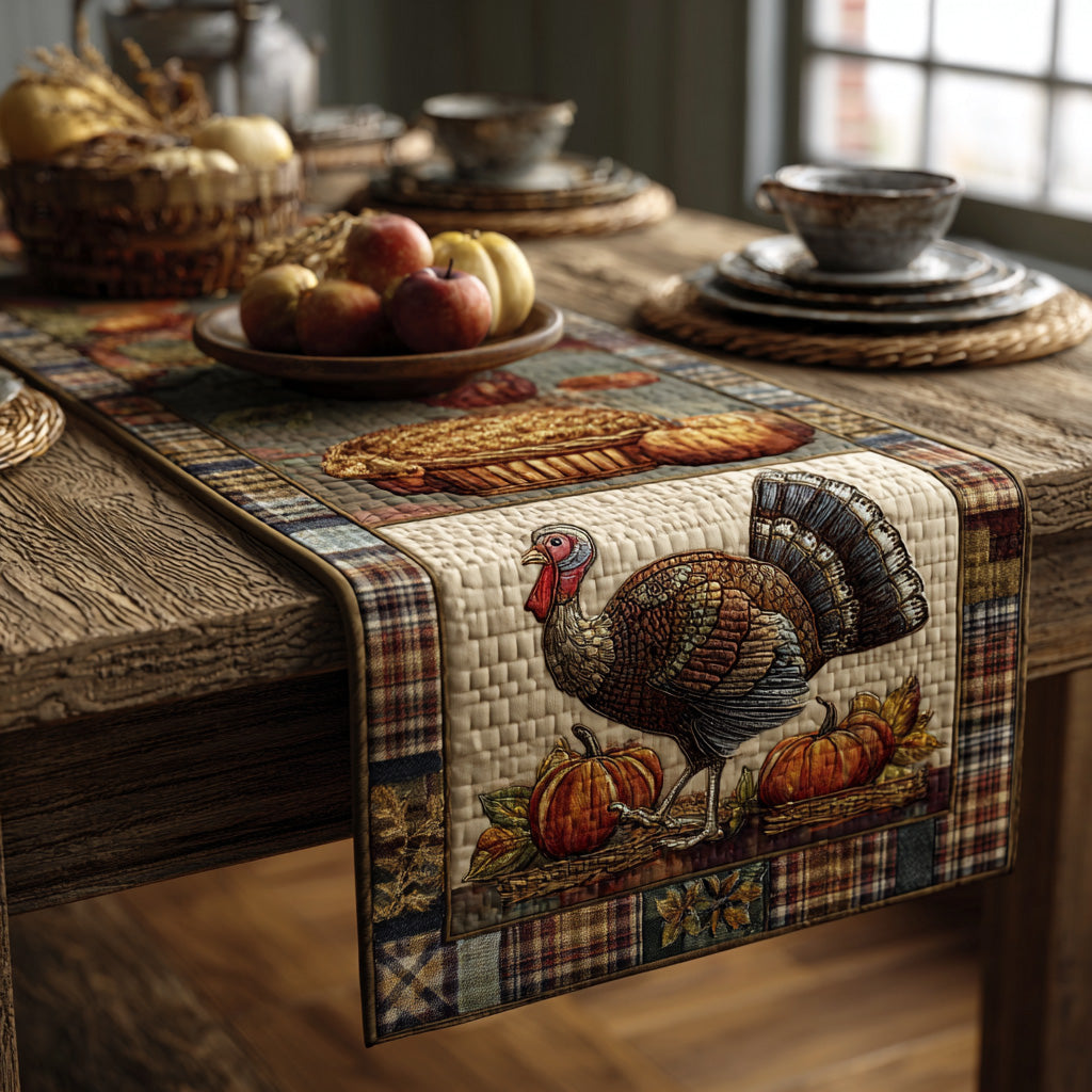 Homestead Turkey Quilted Table Runner NCU0DV1075