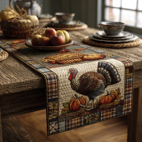 Homestead Turkey Quilted Table Runner NCU0DV1075
