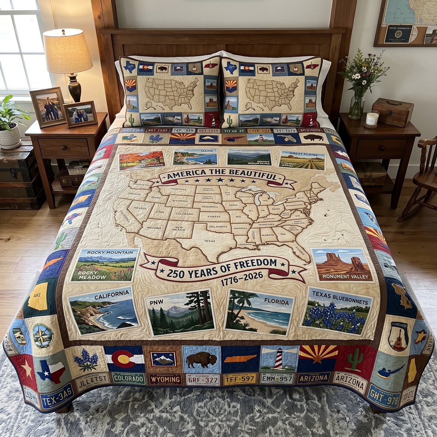 Hometown Heritage 3-Piece Quilted Bedding Set NCU0DV2187