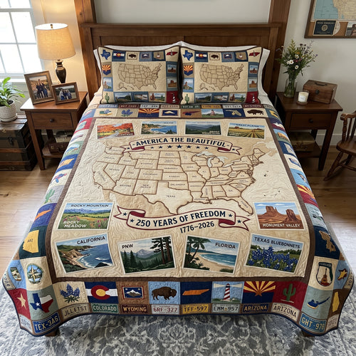 Hometown Heritage 3-Piece Quilted Bedding Set NCU0DV2187