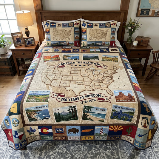 Hometown Heritage 3-Piece Quilted Bedding Set NCU0DV2187