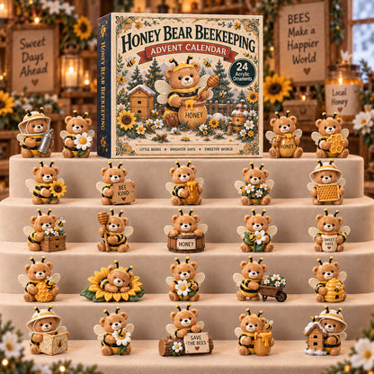 CHRISTMAS KICKOFF 40% OFF - Honey Bear Beekeeping Advent Calendar 2026 - 24-Day Festive Countdown, Acrylic Charms Blind Box - Gift For Beekeeper Lovers AC0TM335
