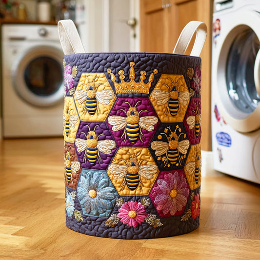 Honey Bloom Field Quilted Laundry Basket NCU0NTD592