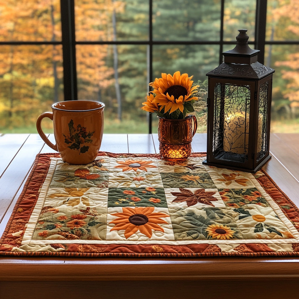 Honey Sun Quilted Table Topper NCU0DV634