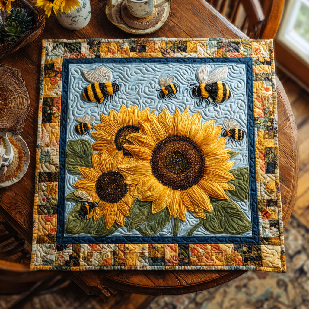 Honey Sun Quilted Table Topper NCU0NTV291