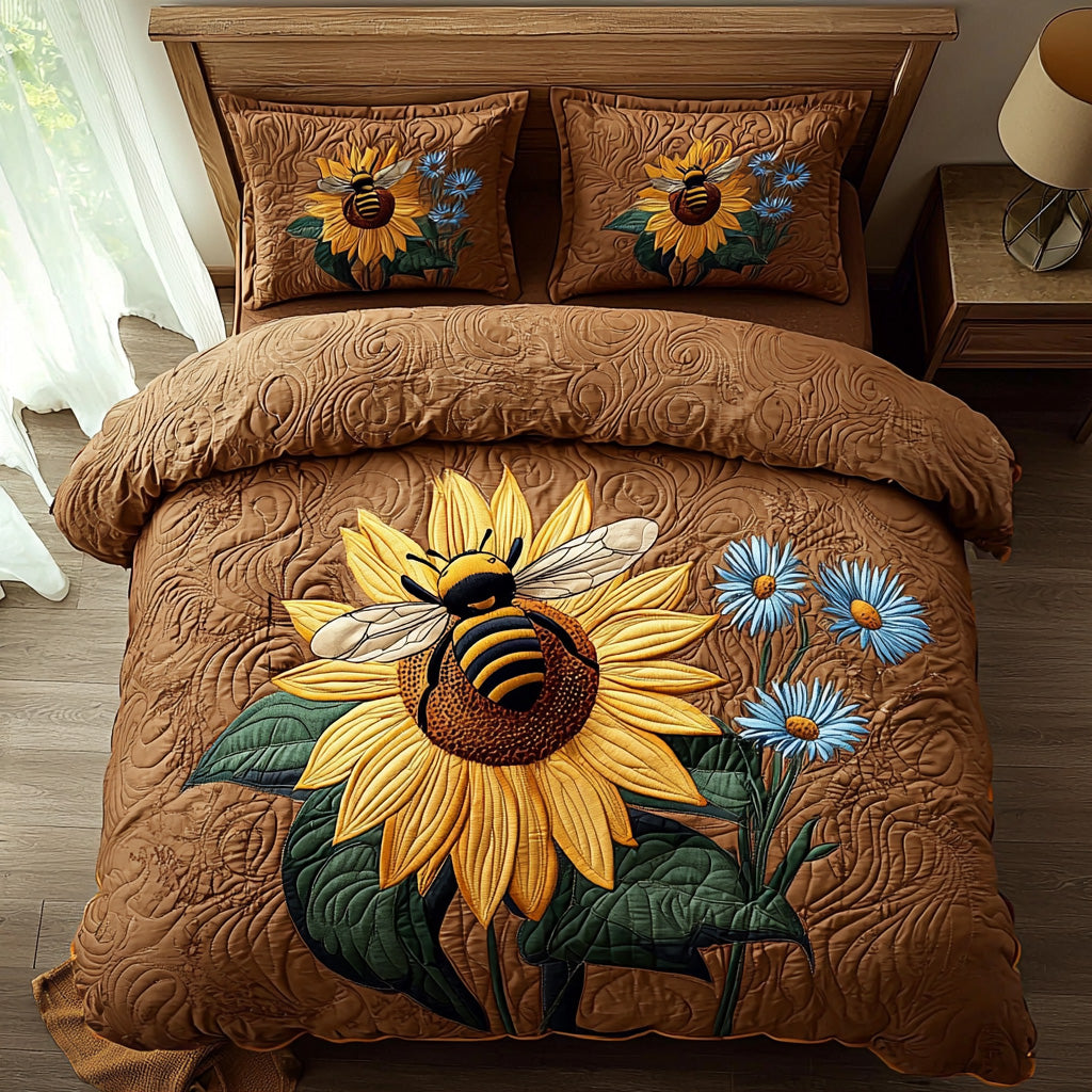 Honeyflare 3-Piece Quilted Bedding Set NCU0DV545