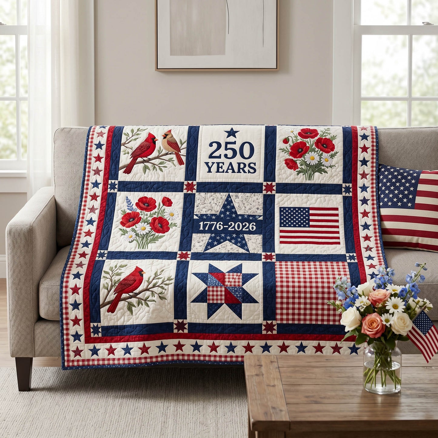 Honor Cardinal Quilted Blanket NCU0NTD1887