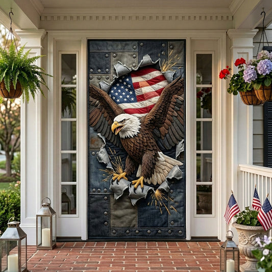 Honor Eagle Quilted Door Cover NCU0NTD1805
