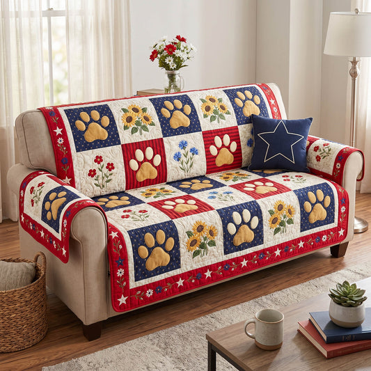 Honor Paws Quilted Sofa Cover NCU0NTD1930