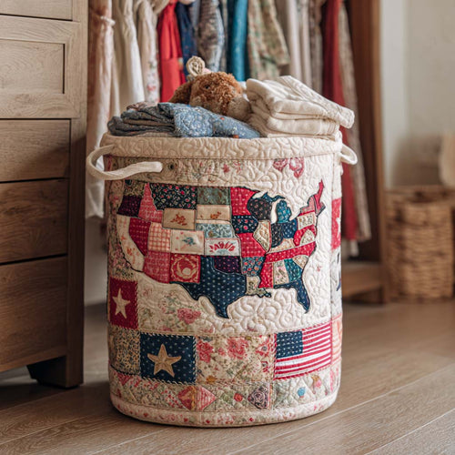 Honor Stars Quilted Laundry Basket NCU0NNT1550