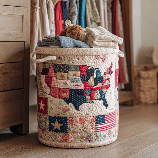 Honor Stars Quilted Laundry Basket NCU0NNT1550