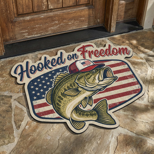 Hooked On Freedom Custom Shape Doormat NCU0NTV1016