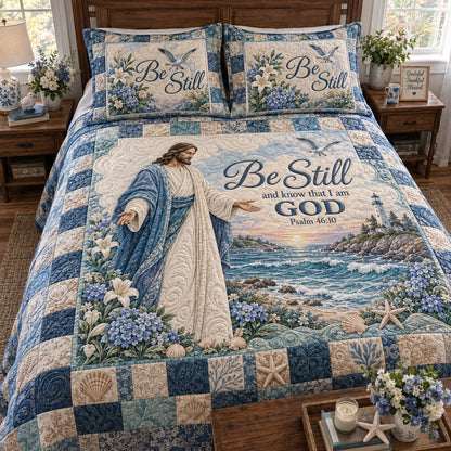 Hope in His Hands 3-Piece Quilted Bedding Set NCU0PTT3459
