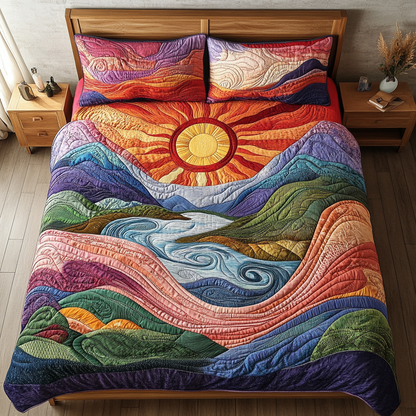 Horizon Bliss 3-Piece Quilted Bedding Set NCU0NVH062