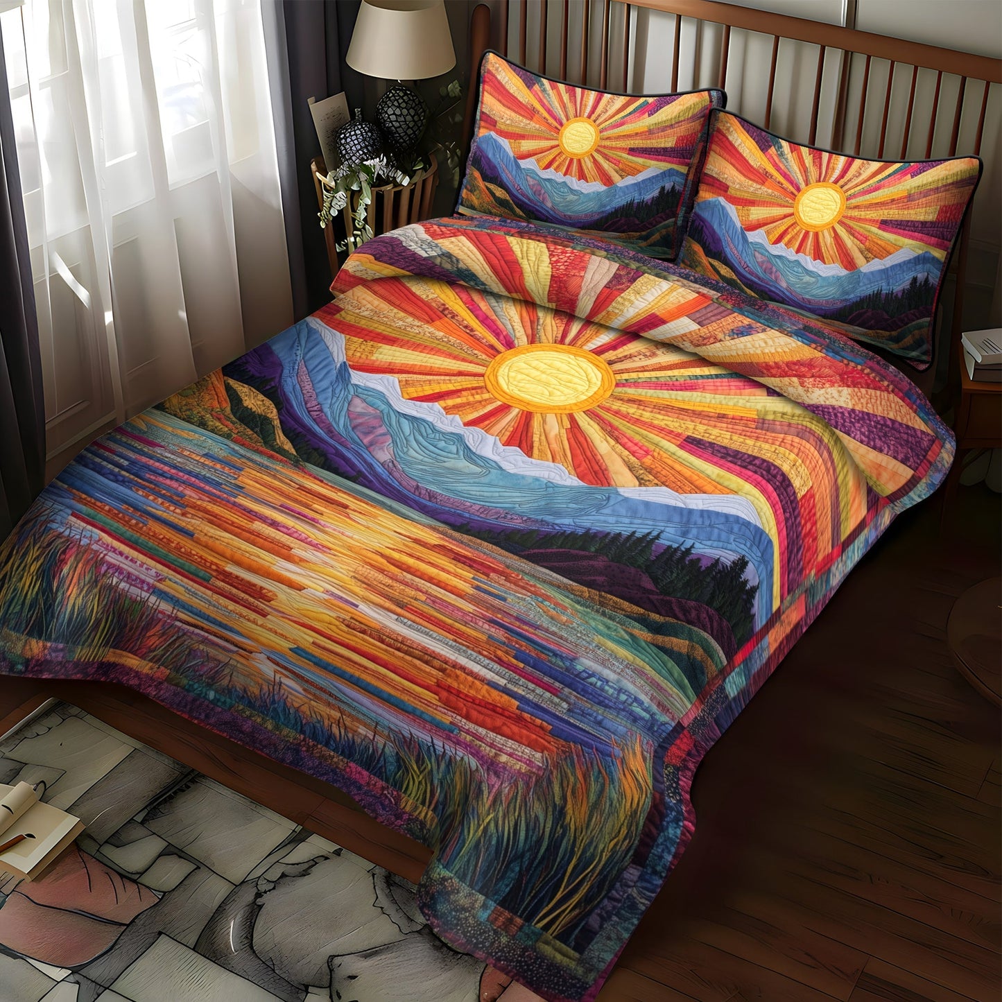 Horizon Dreams 3-Piece Quilted Bedding Set NCU0VL778