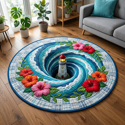 Horizon Lighthouse Quilted Round Mat NCU0HNH1152