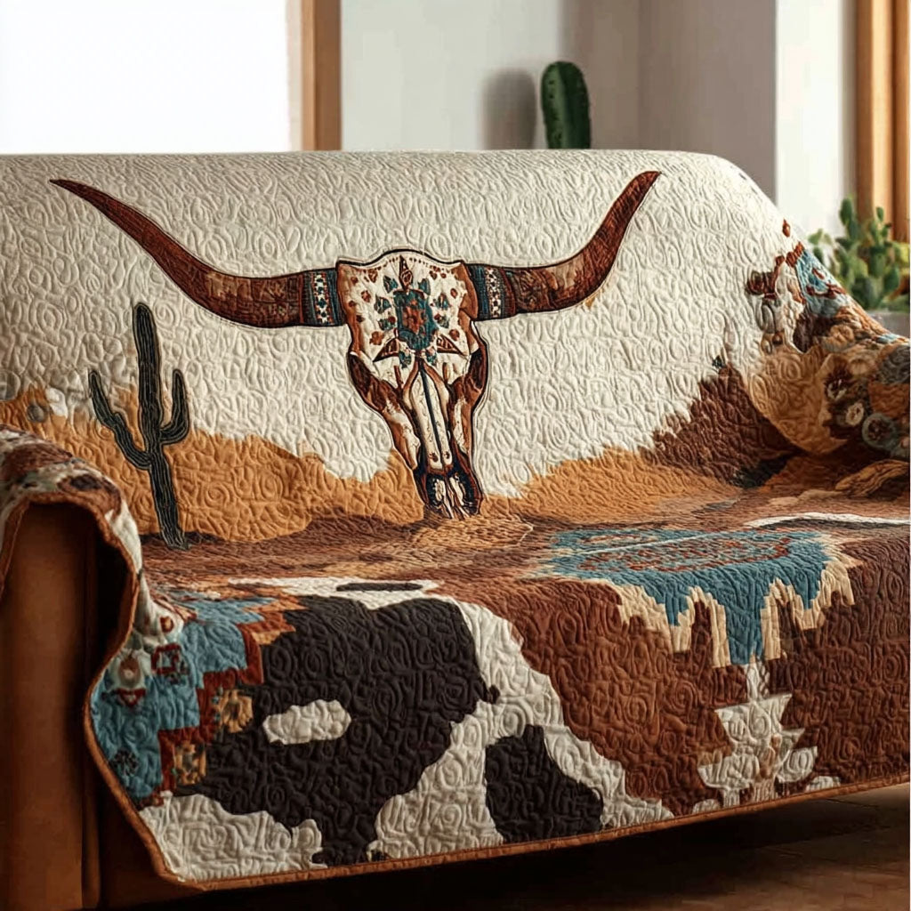 Horizon Skull Anthem Quilted Sofa Cover NCU0PTT2790