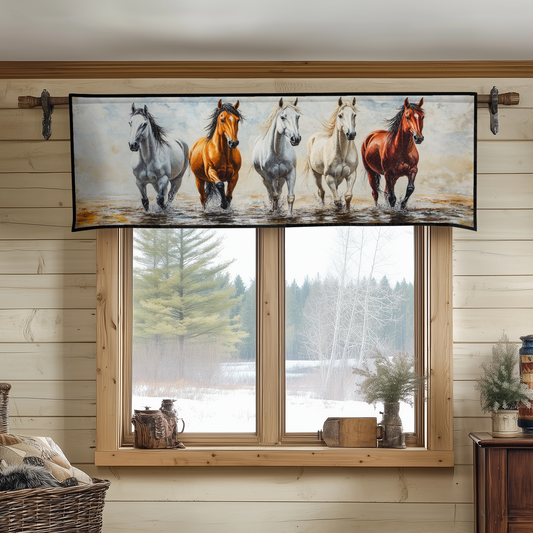Horse Blossom Quilted Valance NCU0DDK827