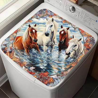 Horse Blossom Quilted Washer and Dryer Cover NCU0DDK816