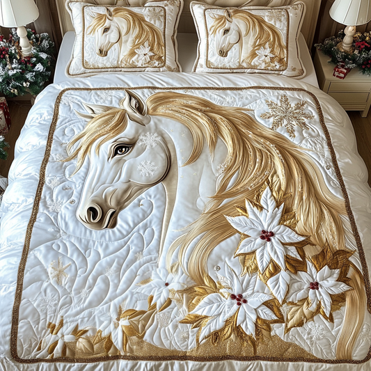 Horse Brilliance Quilted Bedding Set NCU0DV2004