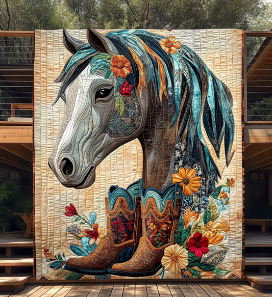 Horse Cowboy Charm Art Quilt Hanging NCU0DV848