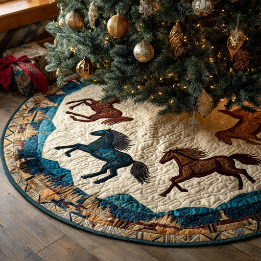 Horse Dream Christmas Quilted Tree Skirt NCU0DDK1959
