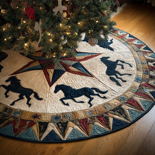 Horse Dream Christmas Quilted Tree Skirt NCU0DDK2065