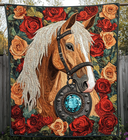 Horse Emerald Art Quilt Hanging NCU0DV851
