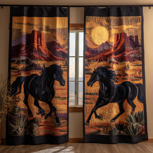 Horse Glory Quilted Curtains NCU0DDK1994