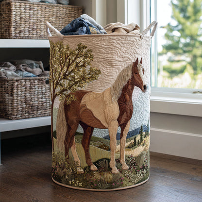 Horse Grace Quilted Laundry Basket NCU0DDK2198