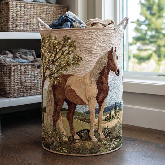 Horse Grace Quilted Laundry Basket NCU0DDK2198