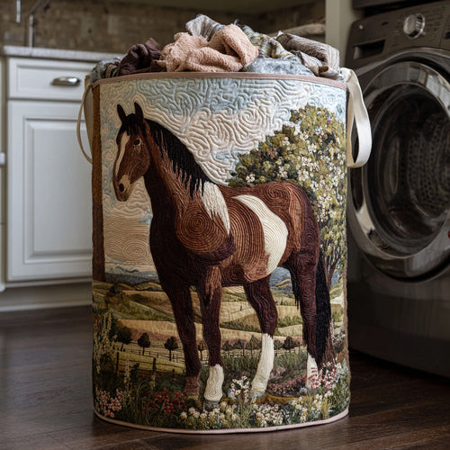 Horse Journey Quilted Laundry Basket NCU0DDK2199