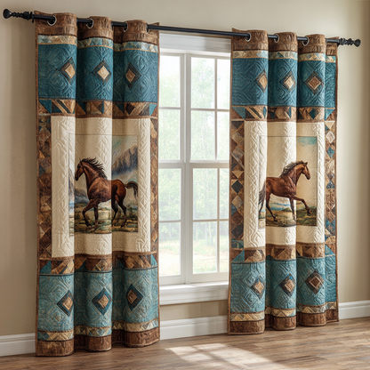 Horse Light Quilted Curtains NCU0DDK1995