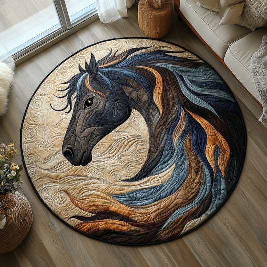 Horse Lover Dream Quilted Round Mat NCU0PD835