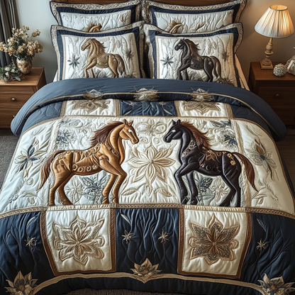 Horse Spirit 3-Piece Quilted Bedding Set NCU0NVH230