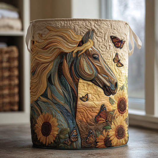 Horse Spirit Quilted Laundry Basket NCU0DDK1244