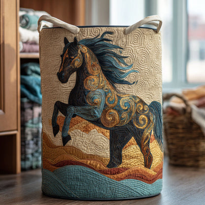 Horse Whisper Quilted Laundry Basket NCU0DDK2200