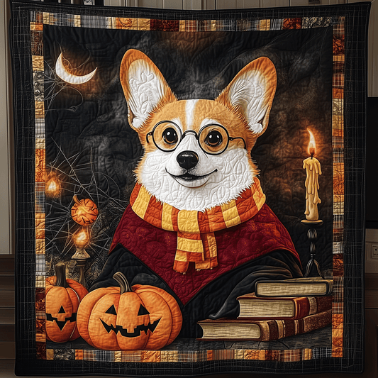 Howl-O-Ween Corgi Quilted Blanket NCU0TH1749