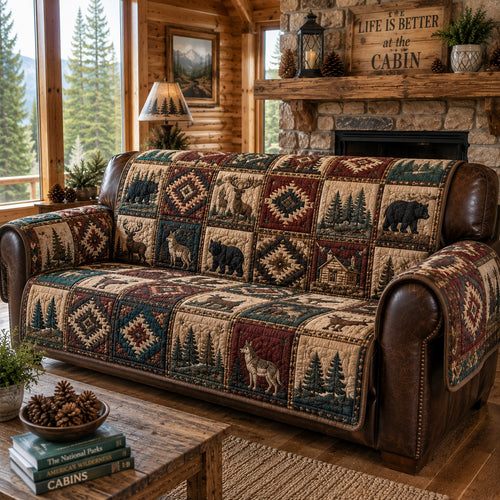 Howling Ridge Nights Quilted Sofa Cover NCU0PVL1076