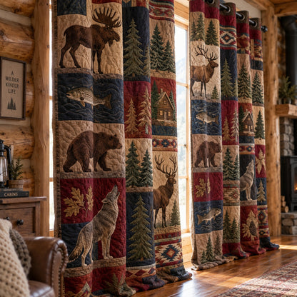 Howling Timber Ridge Quilted Curtains NCU0PVL1151
