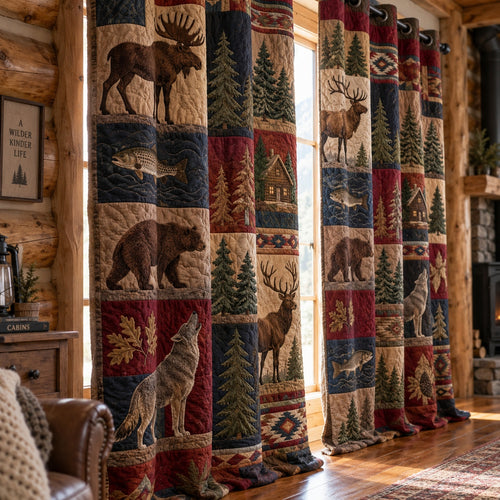 Howling Timber Ridge Quilted Curtains NCU0PVL1151