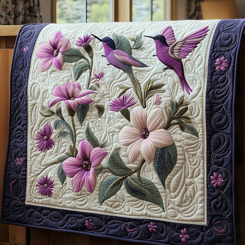 Hummingbird Ballet Quilted Blanket NCU0DV1121