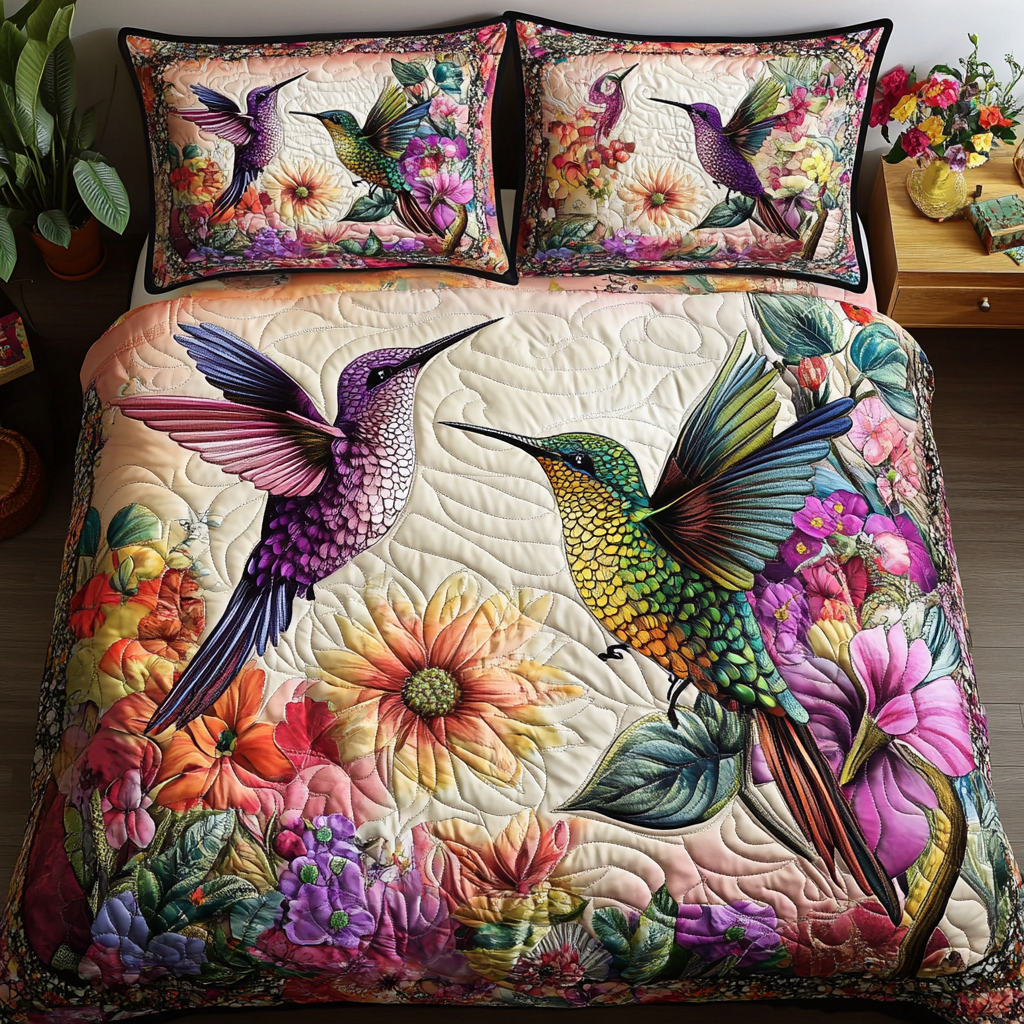 Hummingbird Bliss Duvet Cover Set NCU0DDK269