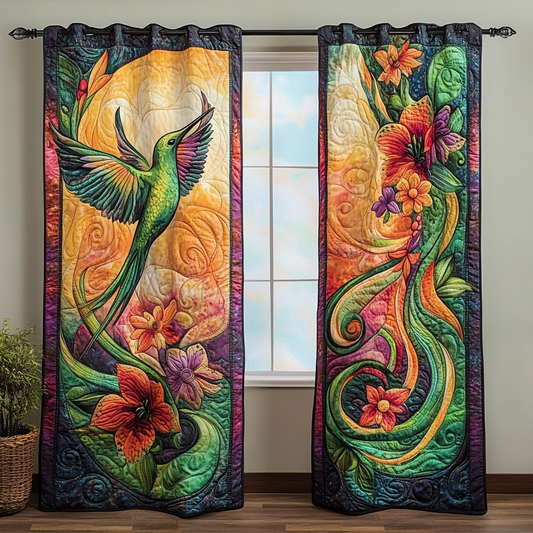 Hummingbird Bloom Quilted Curtains NCU0DDK2006