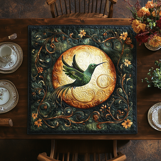 Hummingbird Charm Quilted Table Topper NCU0DDK630