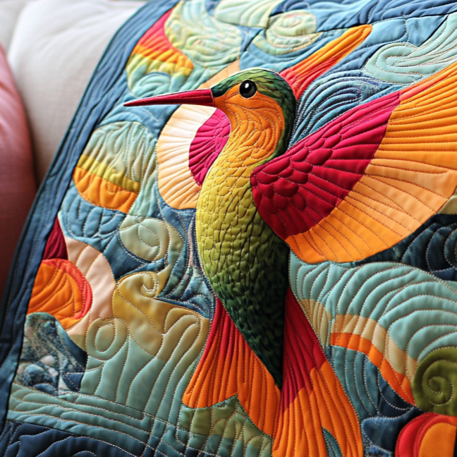 Hummingbird Dynamic Patterns Quilted Blanket NCU0DV1284