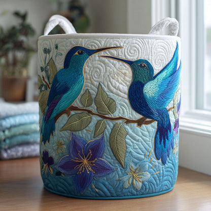 Hummingbird Garden Quilted Laundry Basket NCU0DDK2038